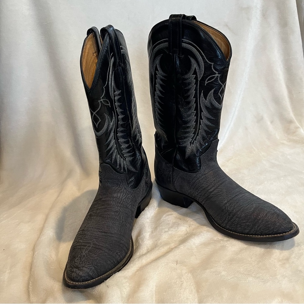 Tony Lama Men's Smooth Ostrich Western Boots ⚡️